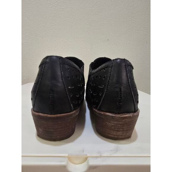 Dolce Vita Black Cutout Ankle Booties Women’s 9.5 Western Boho Heel Metallic - Picture 7 of 8